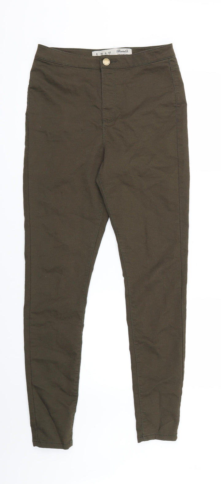 Denim Co Womens Green Trousers Size 8 L25 in