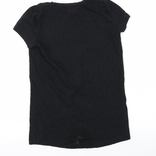 F&F Girls Black   Basic T-Shirt Size 12-13 Years
