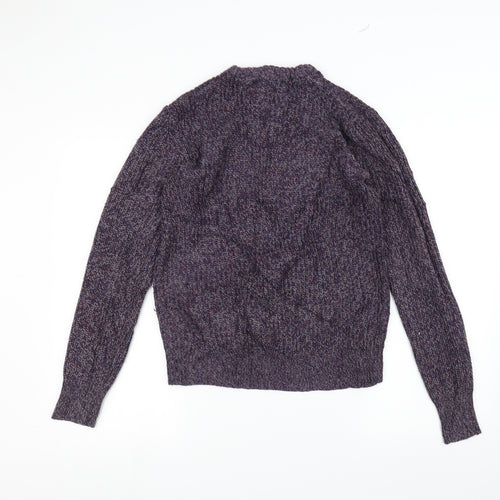 Cedar Wood State Mens Purple  Knit Pullover Jumper Size S