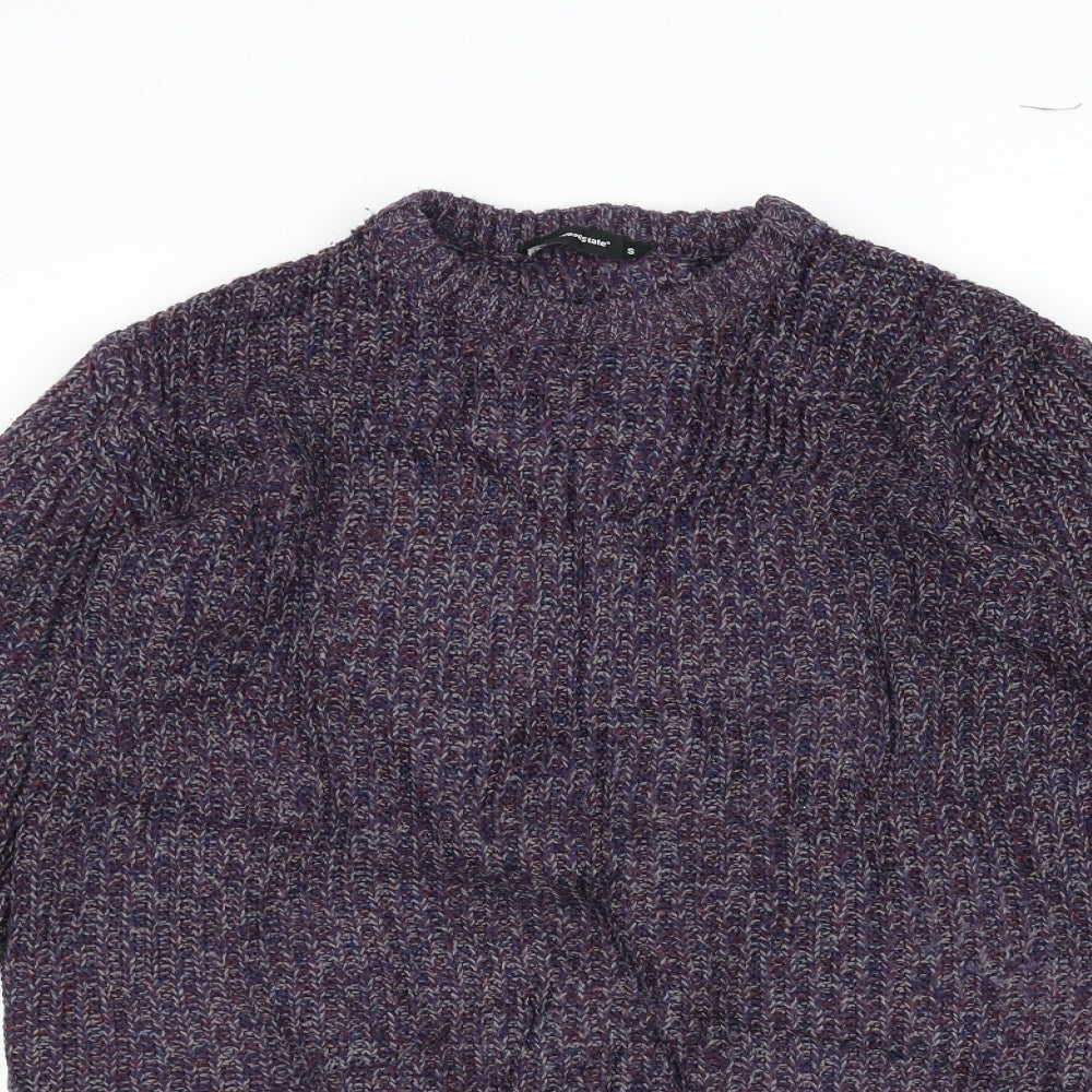 Cedar Wood State Mens Purple  Knit Pullover Jumper Size S