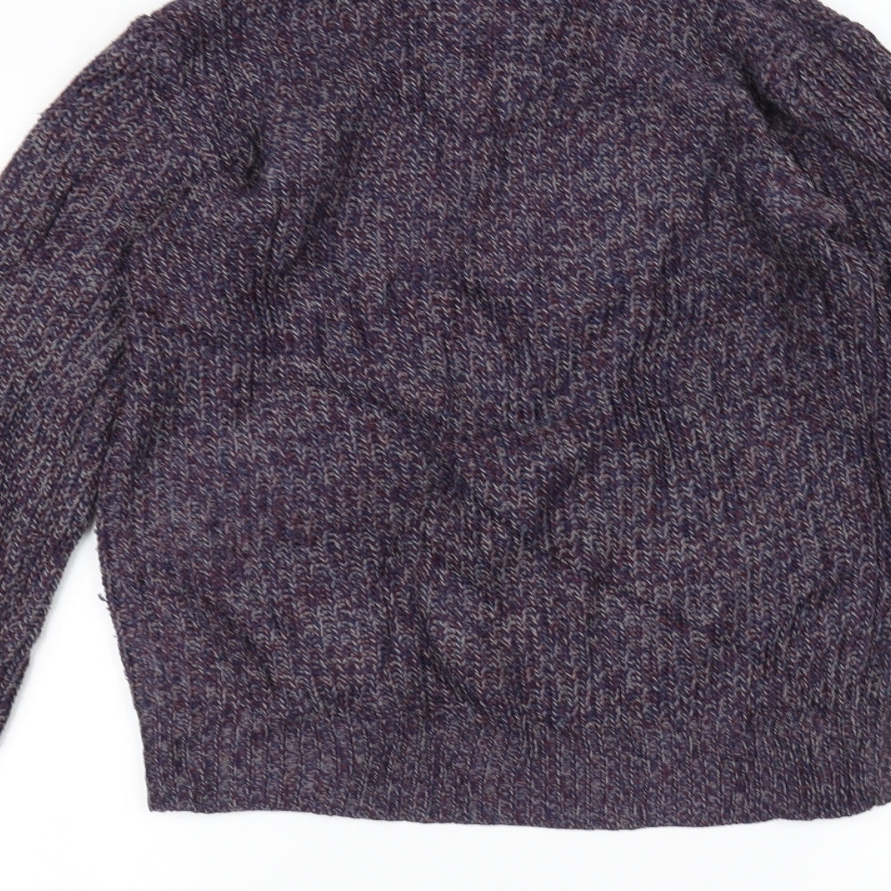 Cedar Wood State Mens Purple  Knit Pullover Jumper Size S