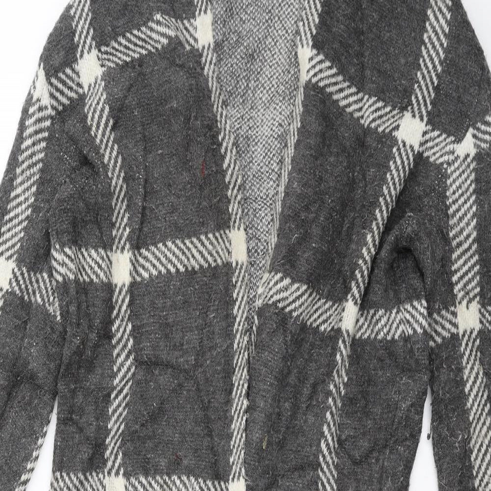Koton Womens Grey  Knit Overcoat Coatigan Size M