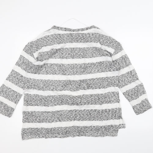 Atmosphere Womens Grey Striped  Pullover Jumper Size S