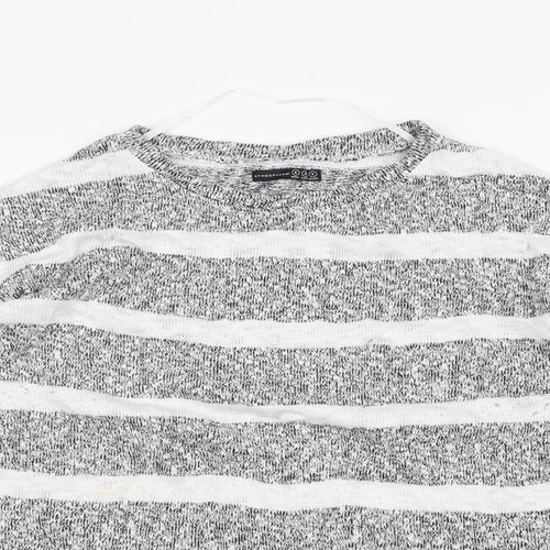 Atmosphere Womens Grey Striped  Pullover Jumper Size S