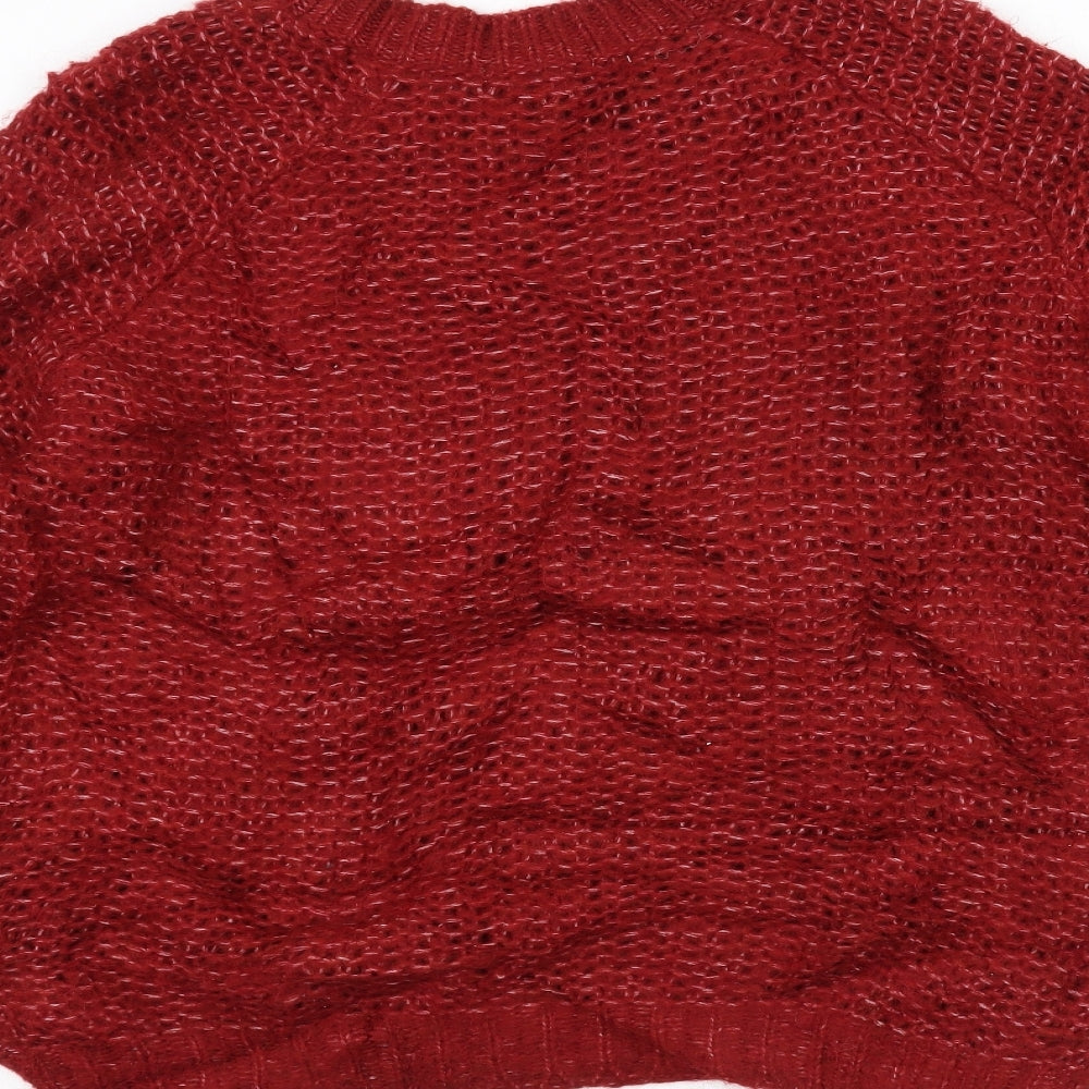 TU Womens Red  Knit Pullover Jumper Size 12