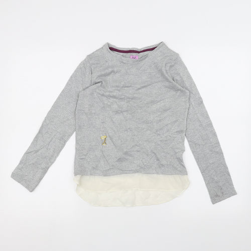 F&F Girls Grey   Pullover Jumper Size 10-11 Years