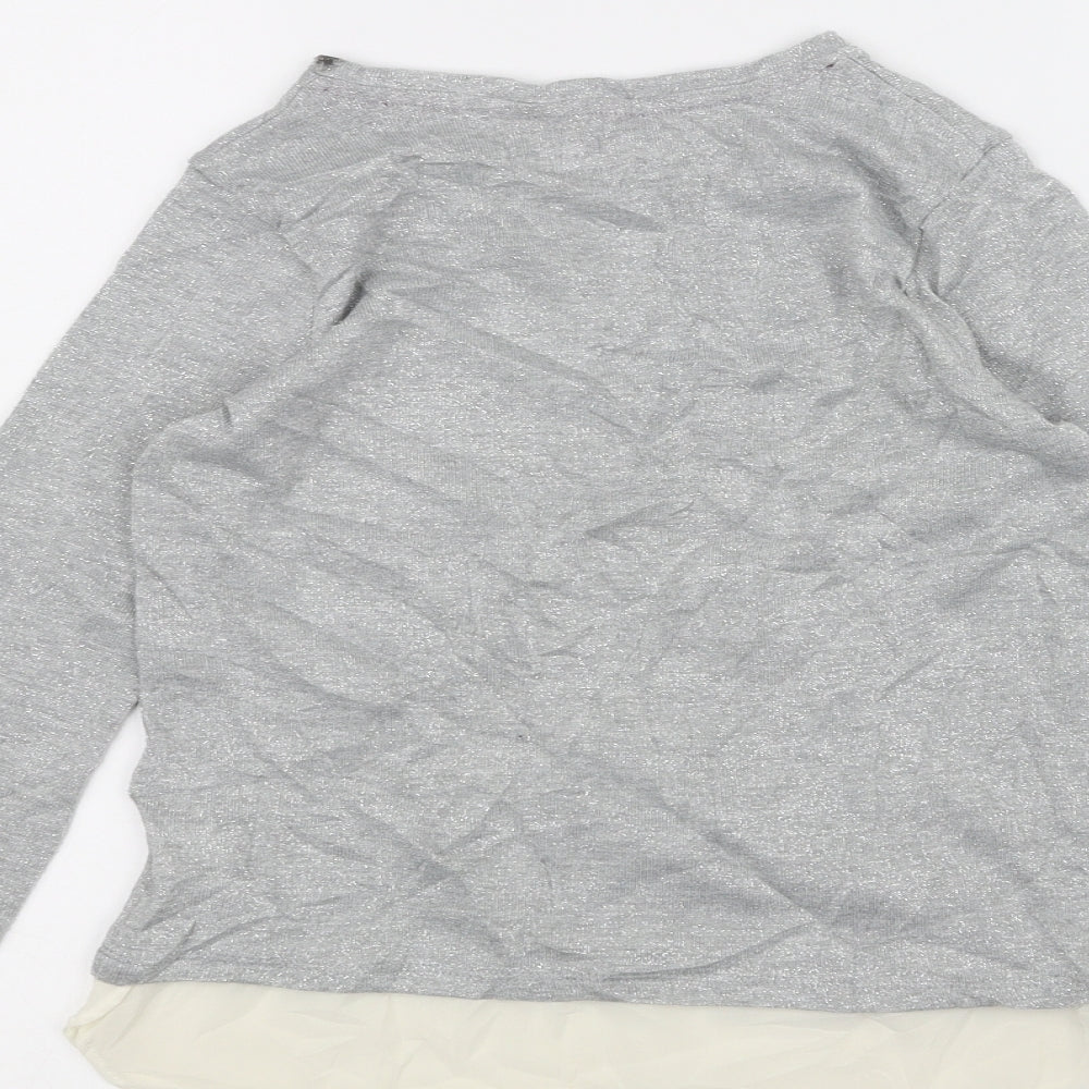 F&F Girls Grey   Pullover Jumper Size 10-11 Years