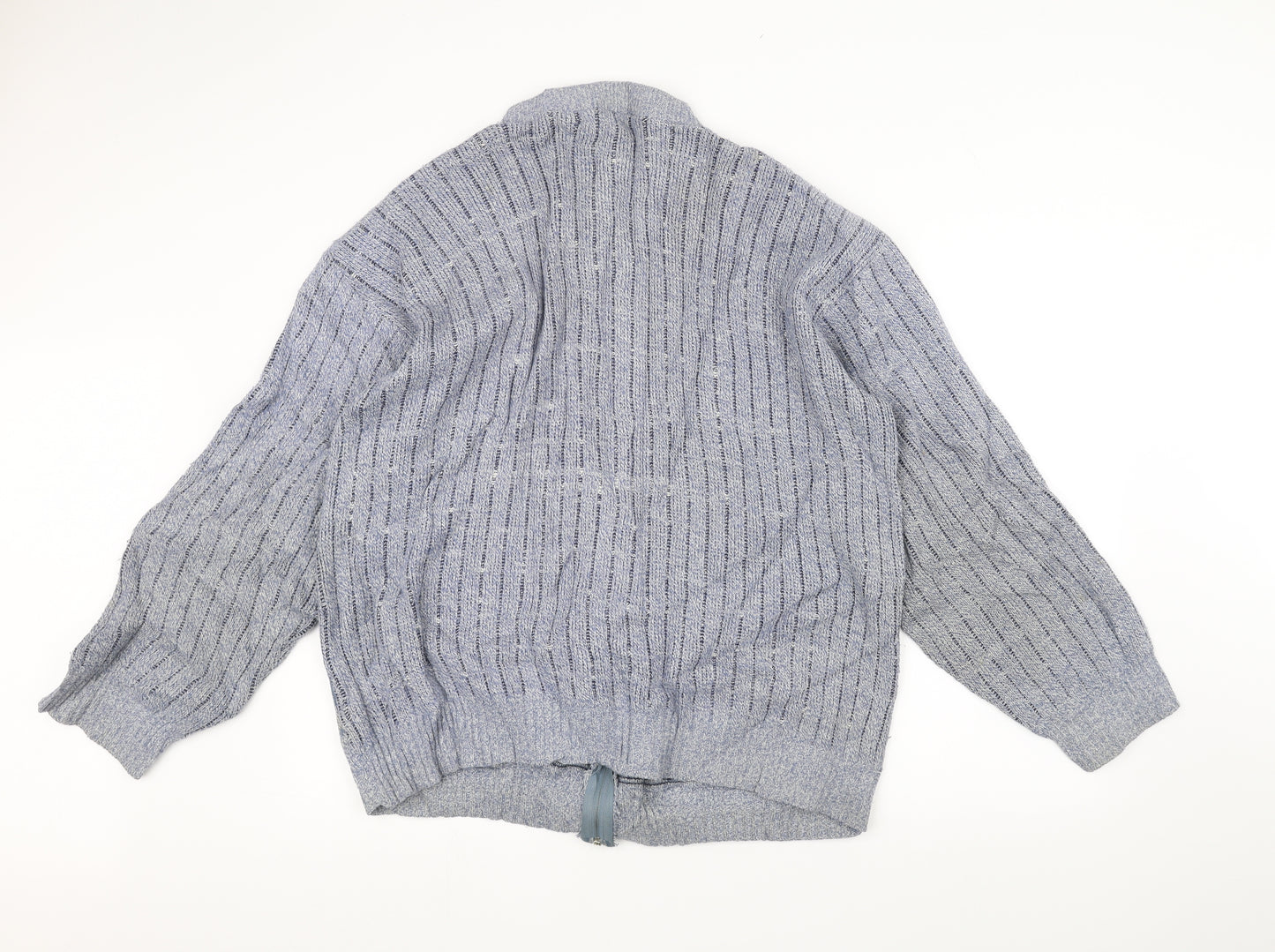 FAB Womens Blue   Full Zip Jumper Size L