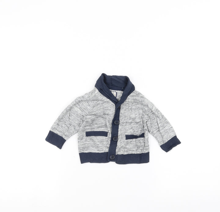 Earlydays Baby Grey Cardigan Jumper Size 0-3 Months