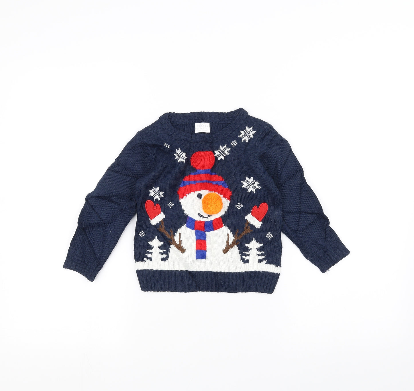 F&F  Blue   Pullover Jumper Size 18-24 Months  - Christmas  Jumper