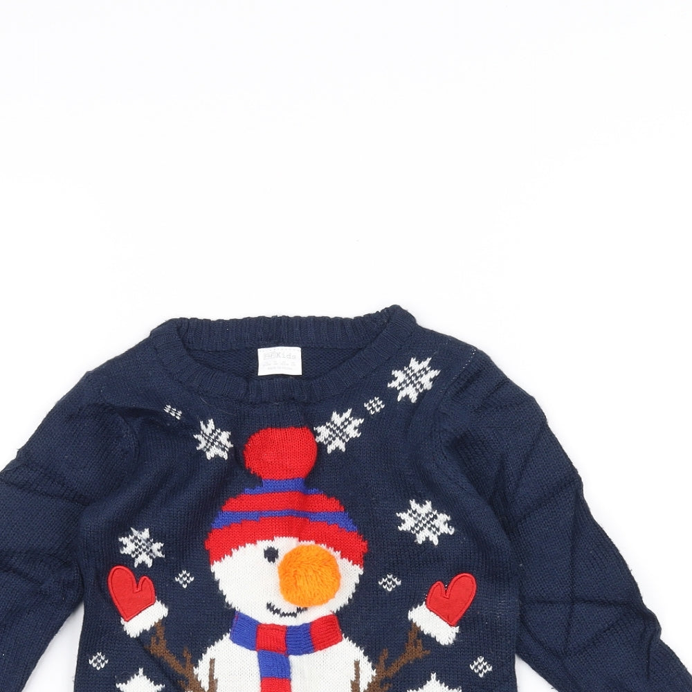 F&F  Blue   Pullover Jumper Size 18-24 Months  - Christmas  Jumper
