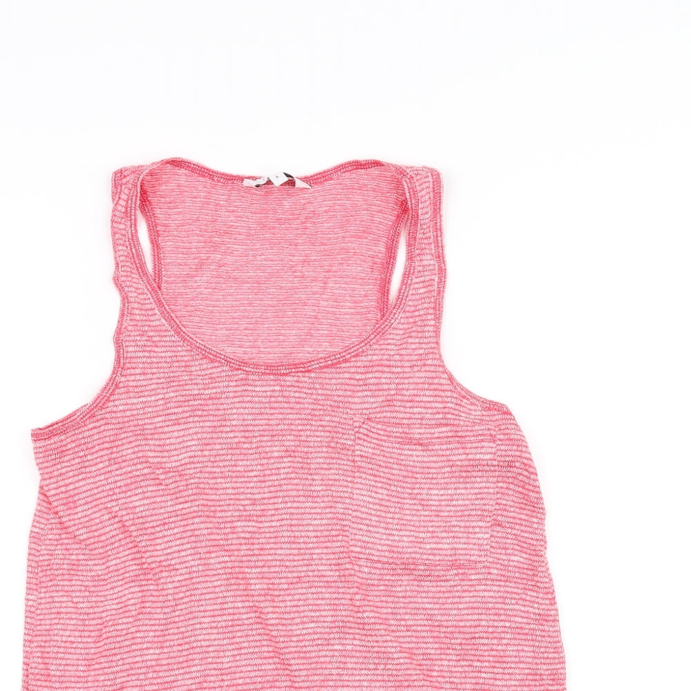 NEXT Womens Red Striped  Basic Tank Size 6