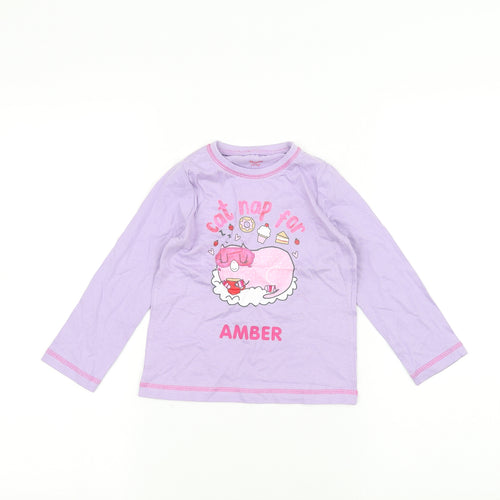Studio Girls Purple   Basic T-Shirt Size 2-3 Years  - Cat