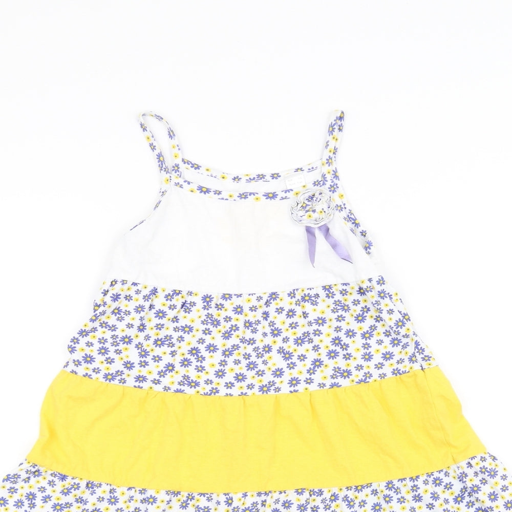 BPC Girls White Floral  A-Line  Size 6 Years