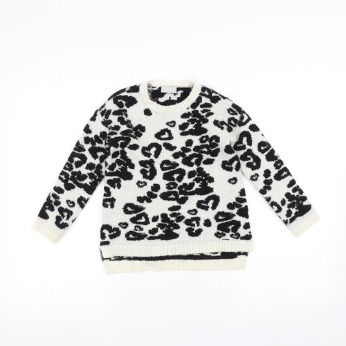 Matalan Boys White   Pullover Jumper Size 5 Years