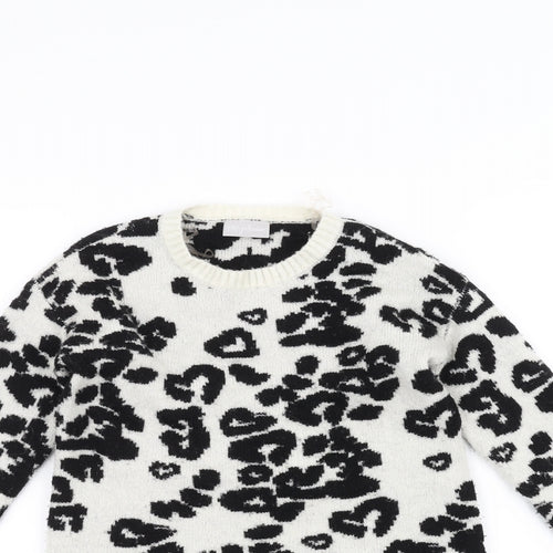 Matalan Boys White   Pullover Jumper Size 5 Years