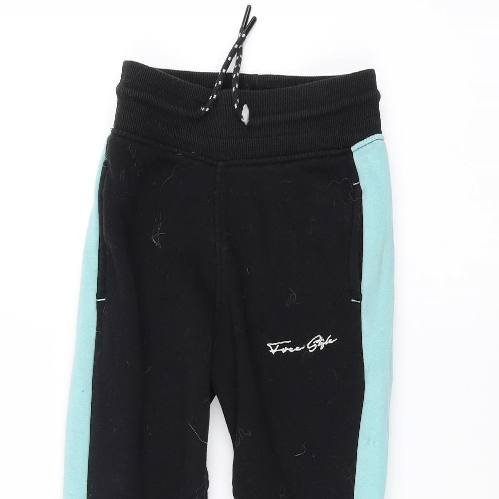 George Boys Black   Sweatpants Trousers Size 6-7 Years
