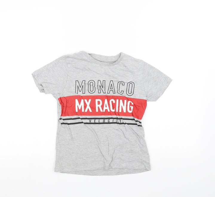 Pep&Co Boys Grey Basic T-Shirt Size 8-9 Years
