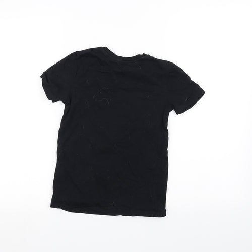 George Boys Black   Basic T-Shirt Size 7-8 Years