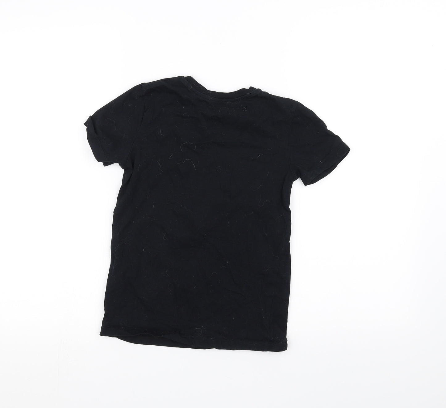 George Boys Black   Basic T-Shirt Size 7-8 Years