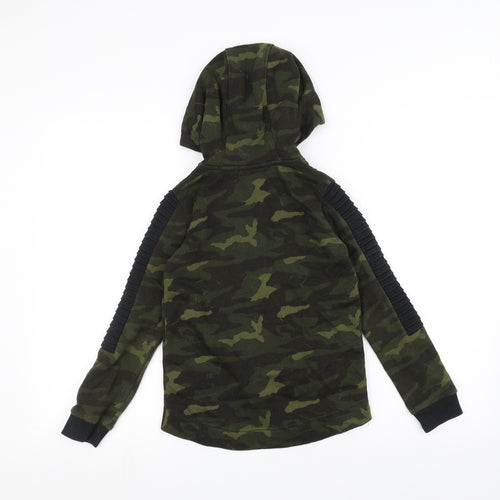 Pep&Co Girls Green Camouflage  Full Zip Hoodie Size 7-8 Years