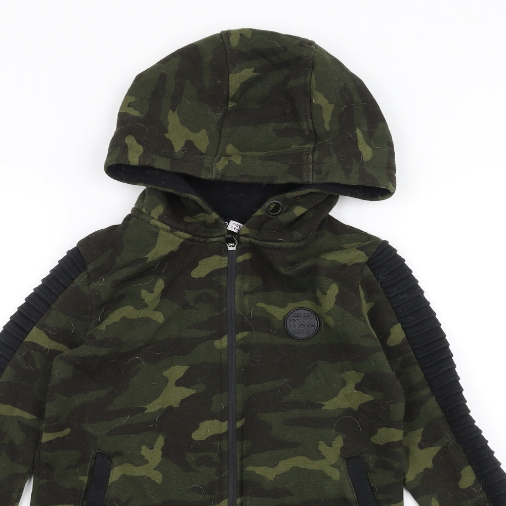 Pep&Co Girls Green Camouflage  Full Zip Hoodie Size 7-8 Years
