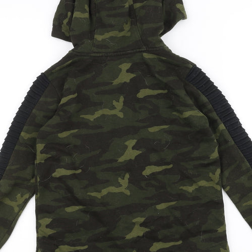 Pep&Co Girls Green Camouflage  Full Zip Hoodie Size 7-8 Years
