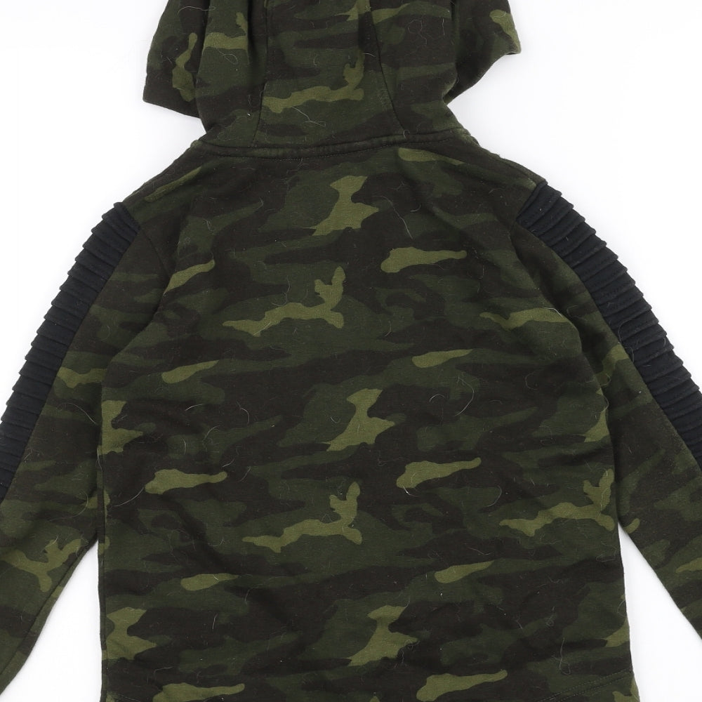 Pep&Co Girls Green Camouflage  Full Zip Hoodie Size 7-8 Years