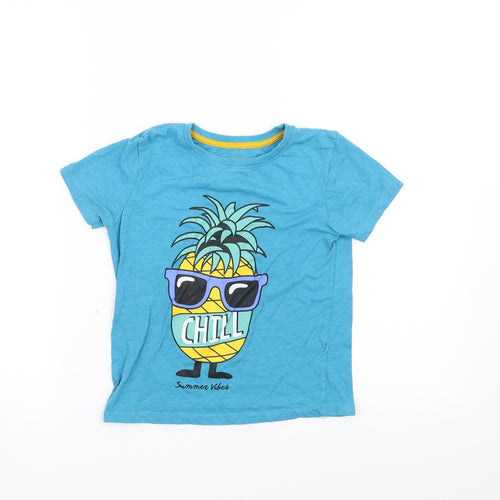 Primark Boys Blue   Basic T-Shirt Size 5-6 Years