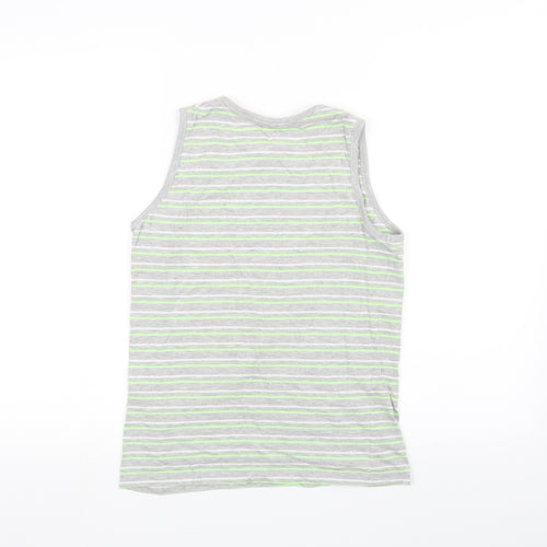 Urban Debt Boys Grey Striped  Basic Tank Size 12 Years