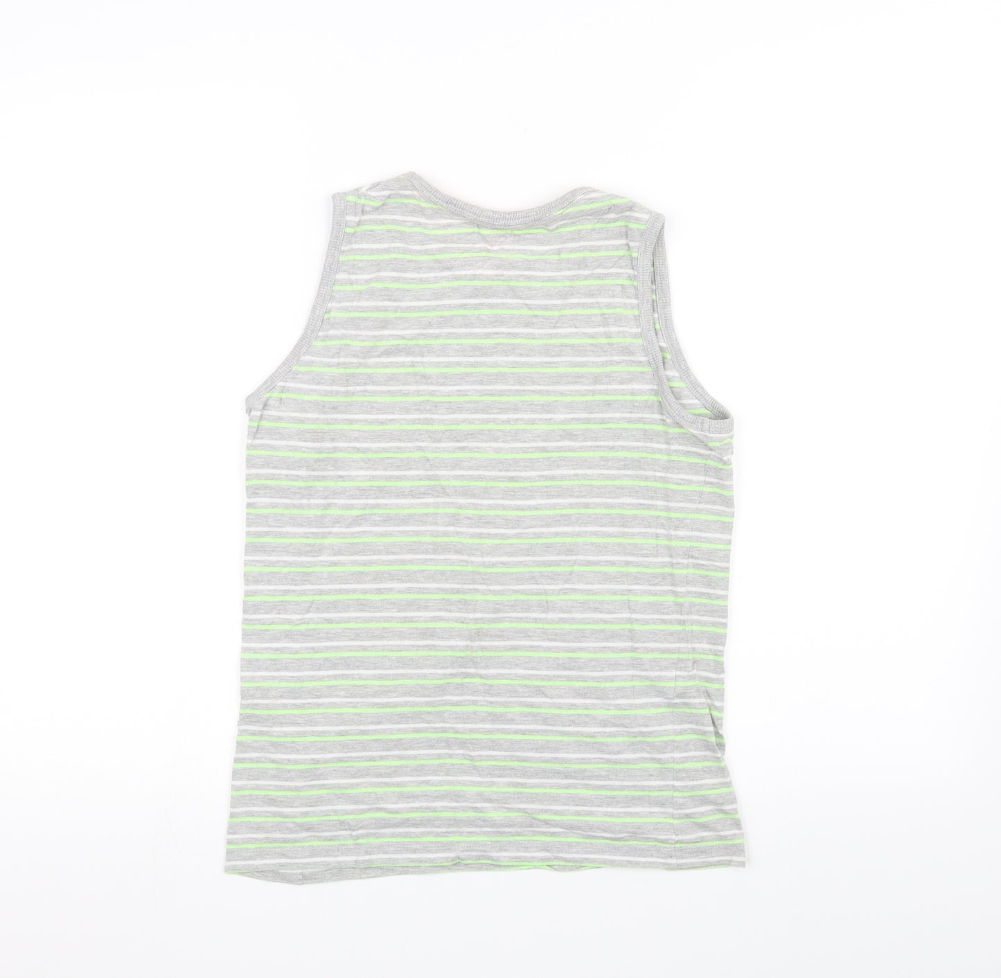 Urban Debt Boys Grey Striped  Basic Tank Size 12 Years