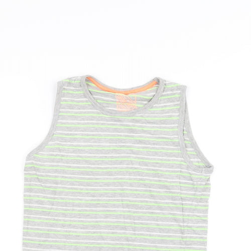 Urban Debt Boys Grey Striped  Basic Tank Size 12 Years