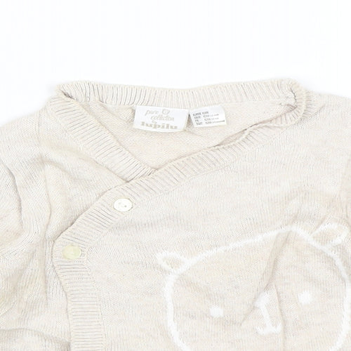 Lupilu Baby Beige   Cardigan Jumper Size 3-6 Months  - Bear