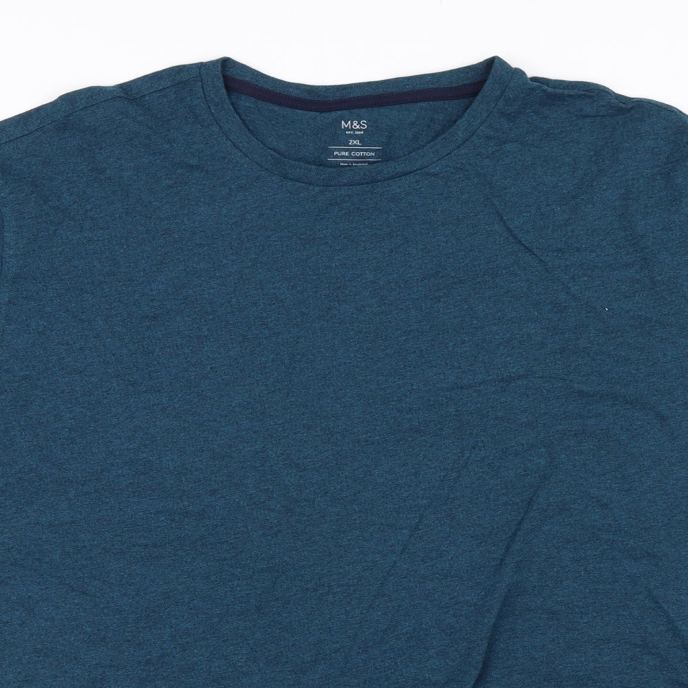 M&S Mens Blue    T-Shirt Size 2XL