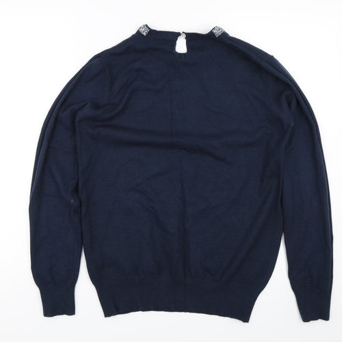 Primark Womens Blue   Pullover Jumper Size L