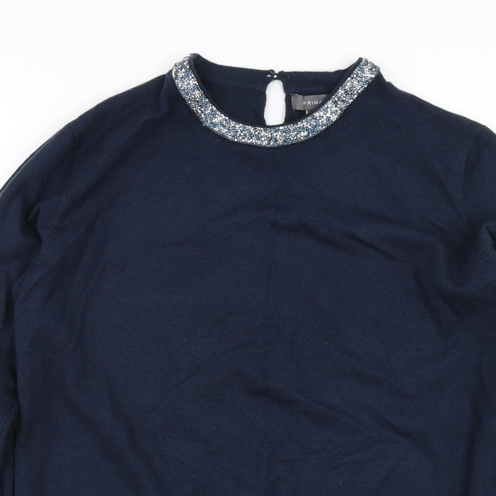Primark Womens Blue   Pullover Jumper Size L