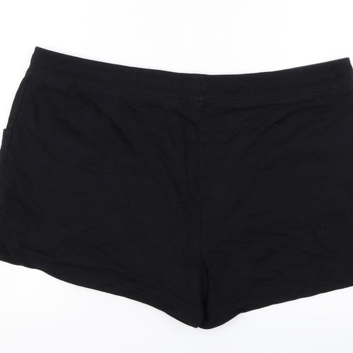 Papaya Womens Black   Sweat Shorts Size 20