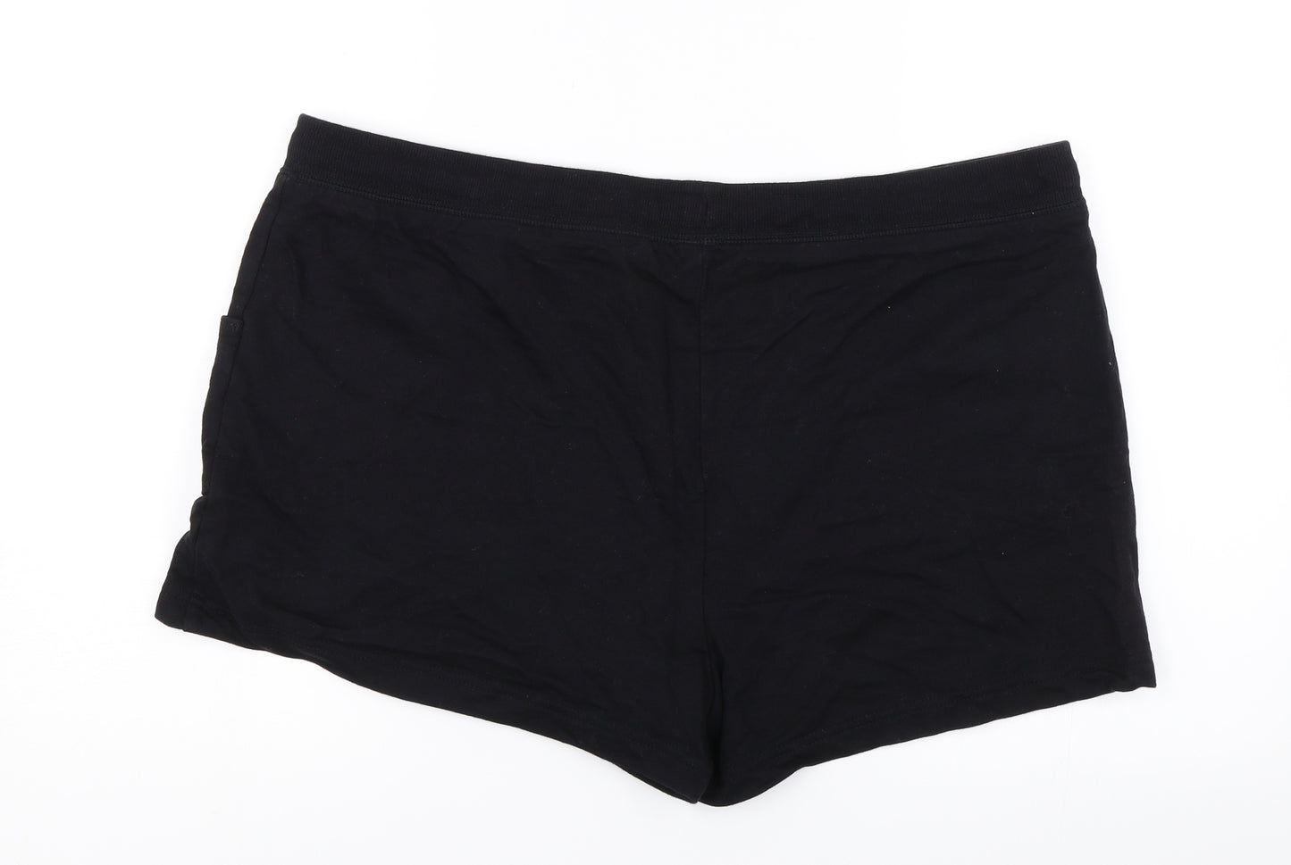 Papaya Womens Black   Sweat Shorts Size 20
