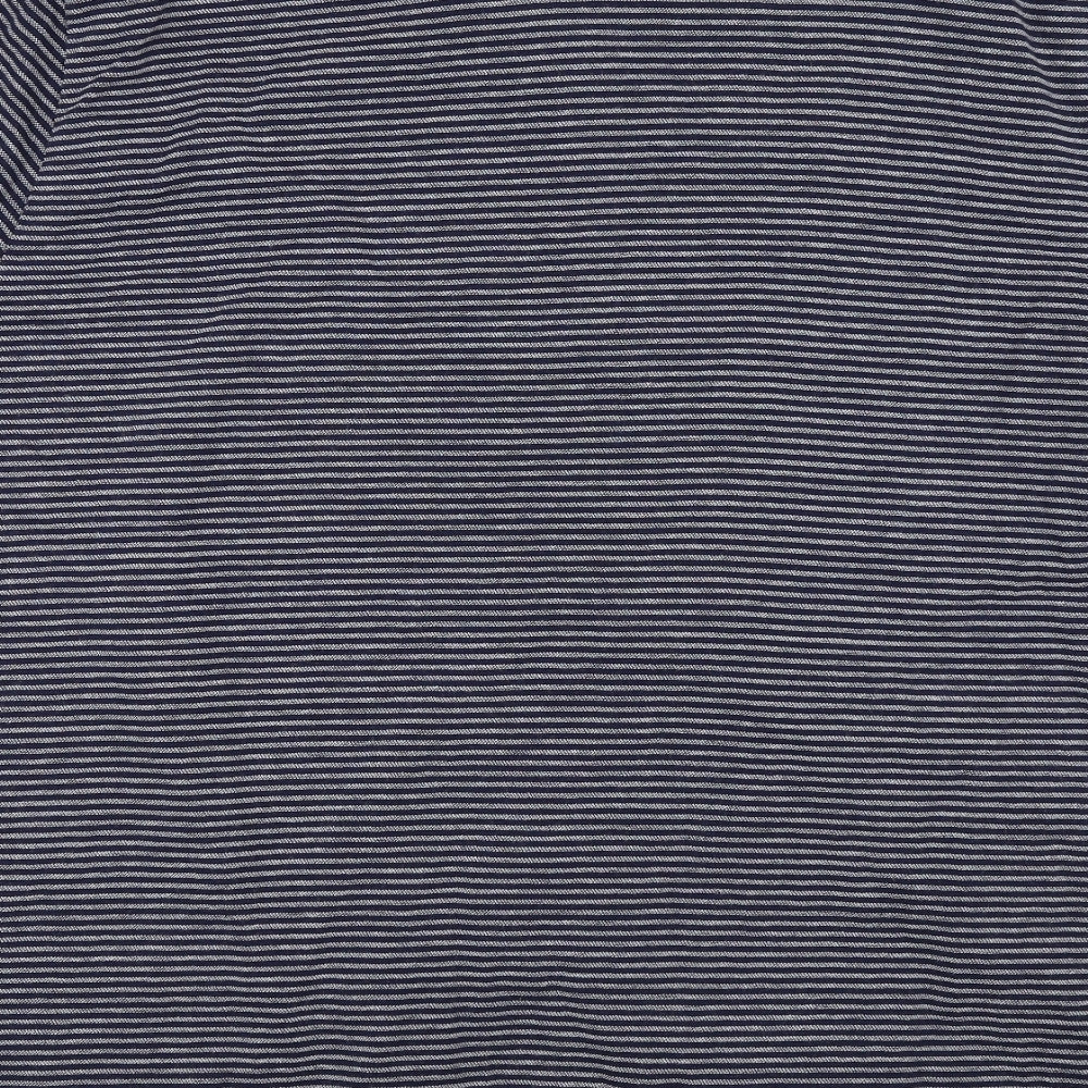 F&F Mens Blue Striped   T-Shirt Size 2XL