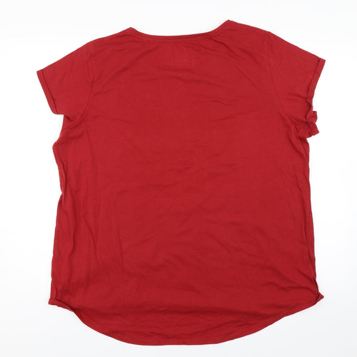 Matalan Womens Red   Basic T-Shirt Size XL  - Team Santa