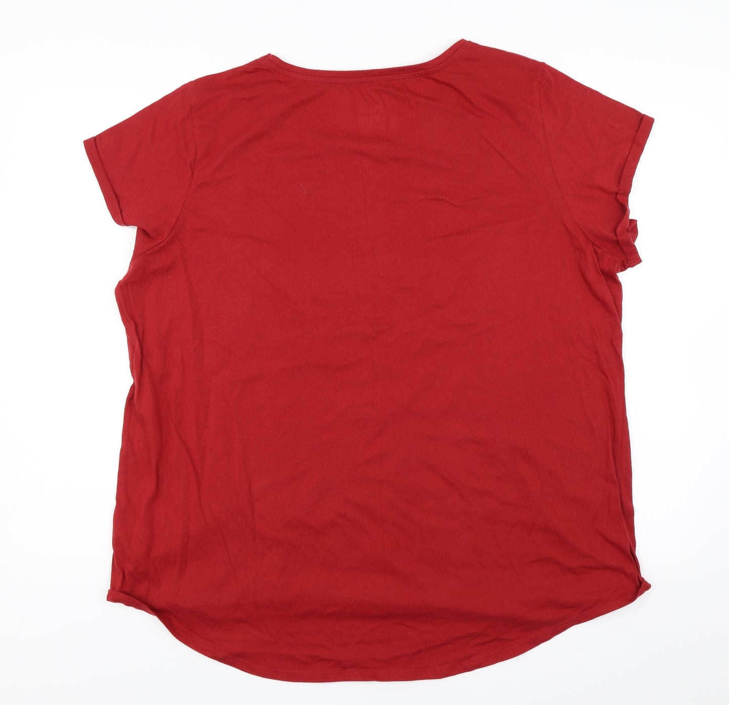 Matalan Womens Red   Basic T-Shirt Size XL  - Team Santa