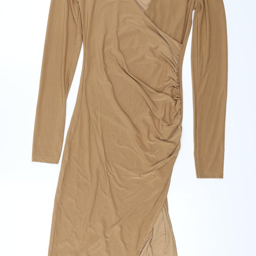 PRETTYLITTLETHING Womens Brown   A-Line  Size 8