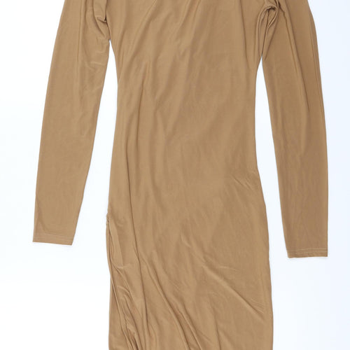 PRETTYLITTLETHING Womens Brown   A-Line  Size 8