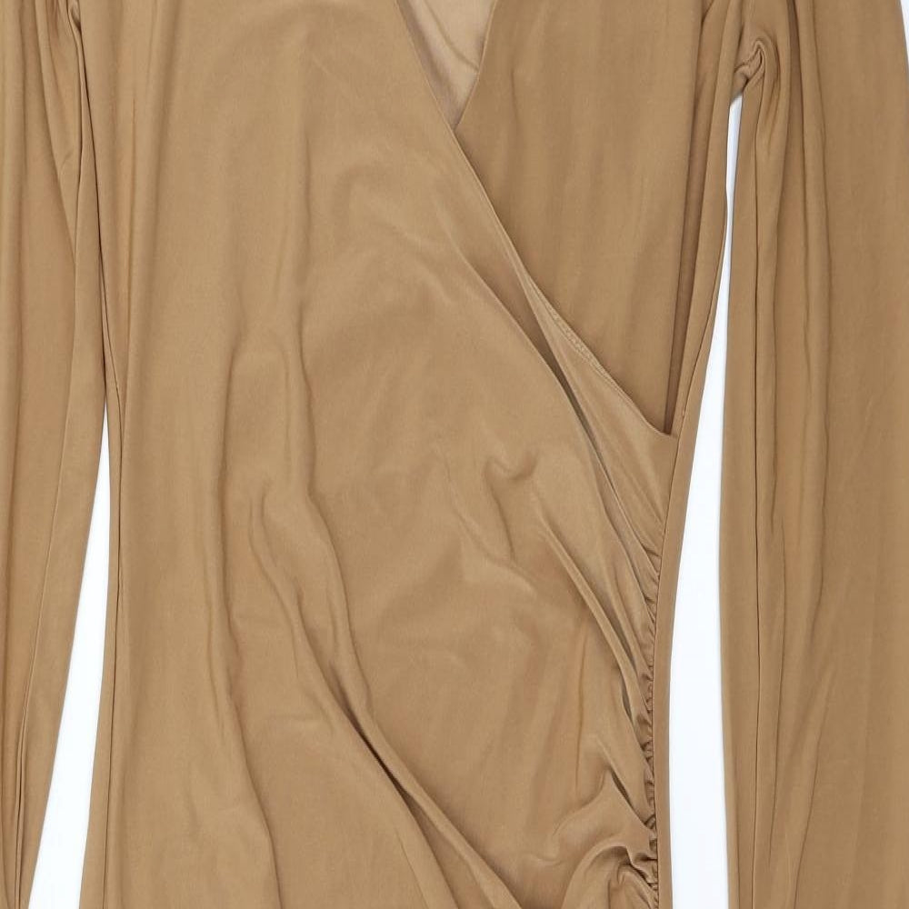 PRETTYLITTLETHING Womens Brown   A-Line  Size 8