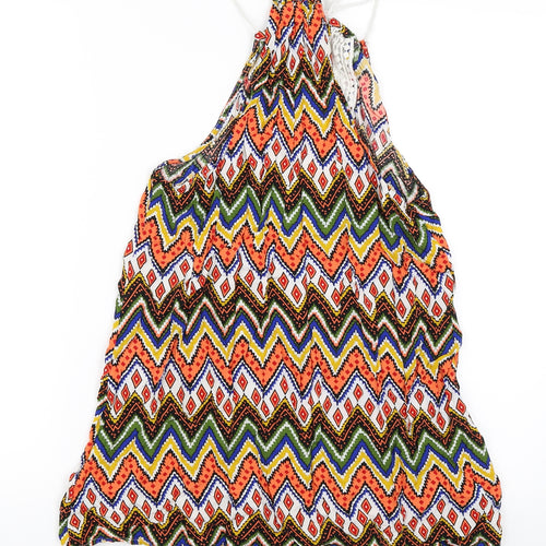 Hearts & Bows Womens Multicoloured Geometric  Basic Blouse Size 8
