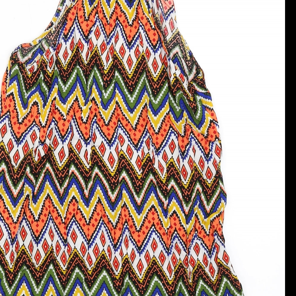 Hearts & Bows Womens Multicoloured Geometric  Basic Blouse Size 8