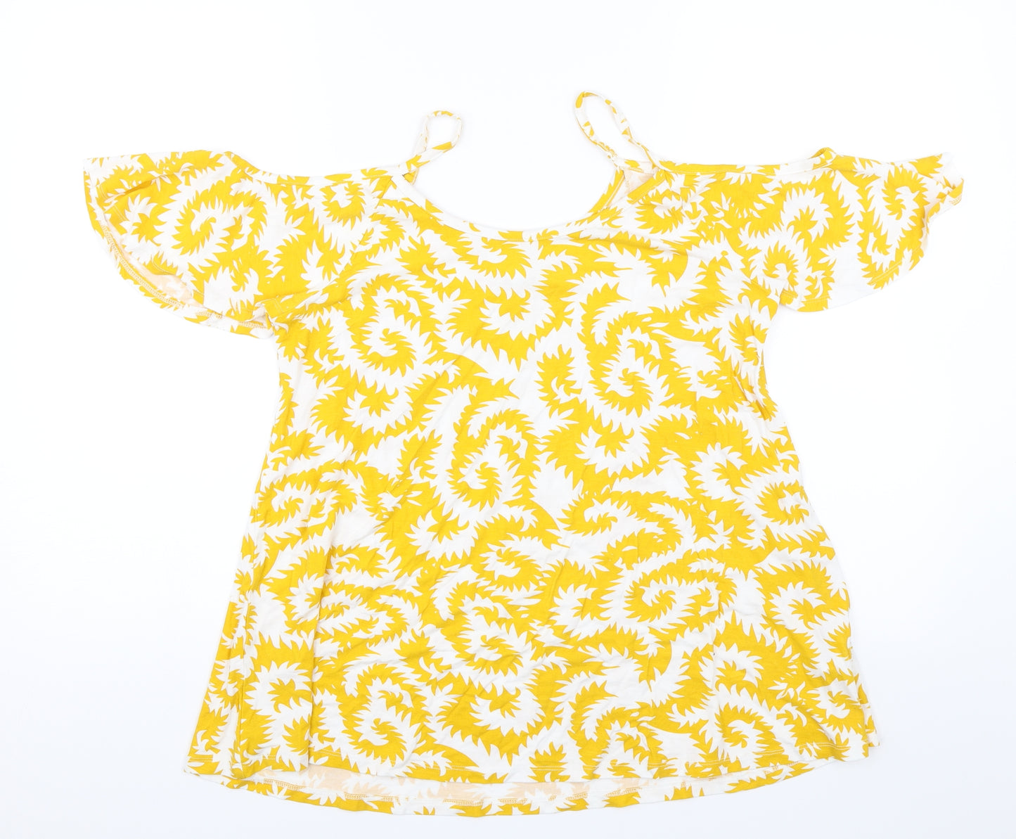 Rainbow Womens Yellow   Basic Blouse Size M