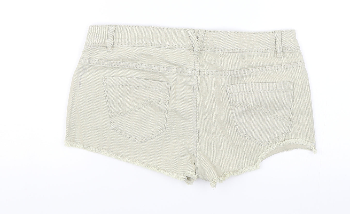 Denim & Co. Womens Beige  Denim Cut-Off Shorts Size 8