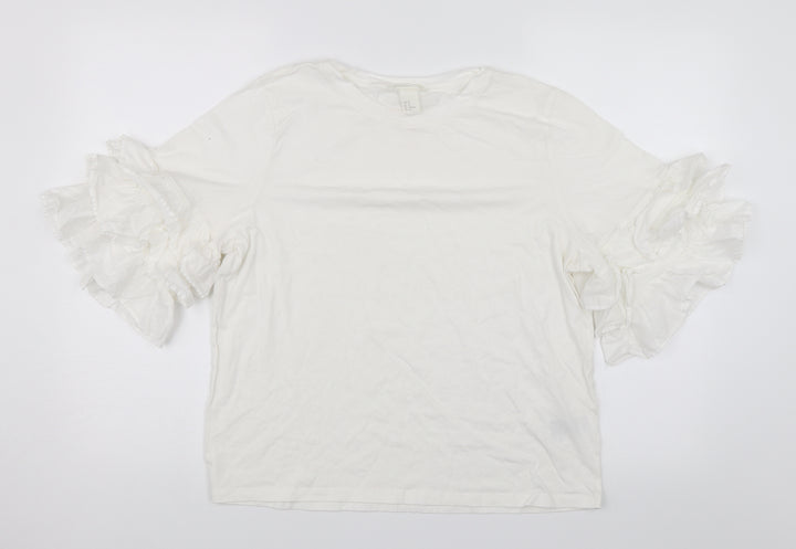H&M Womens White   Basic Blouse Size M