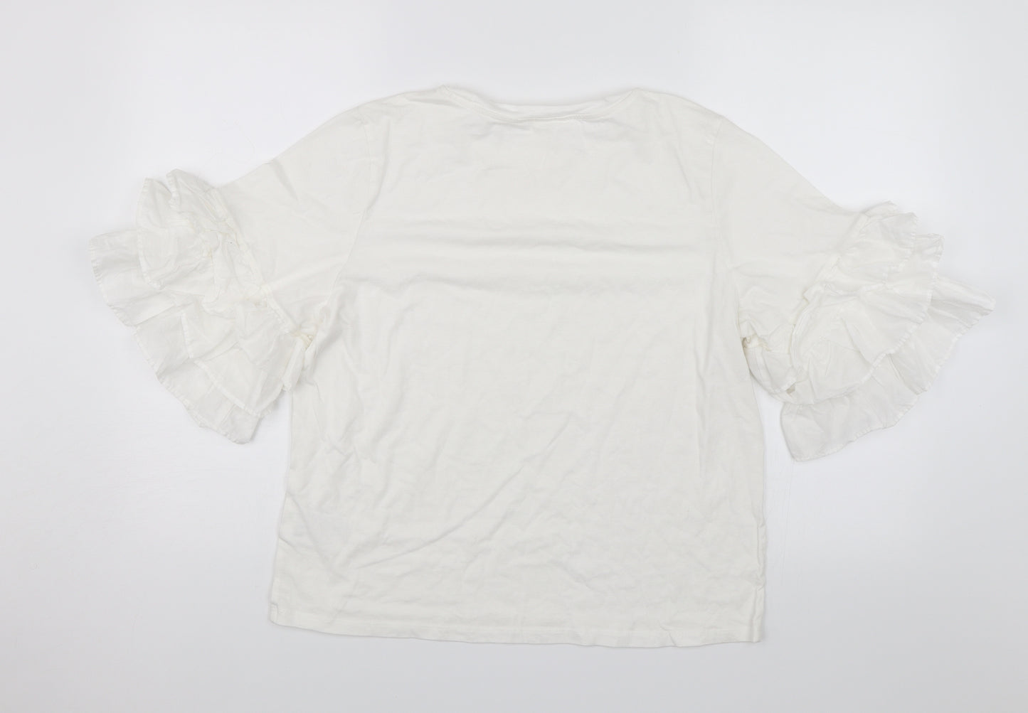 H&M Womens White   Basic Blouse Size M